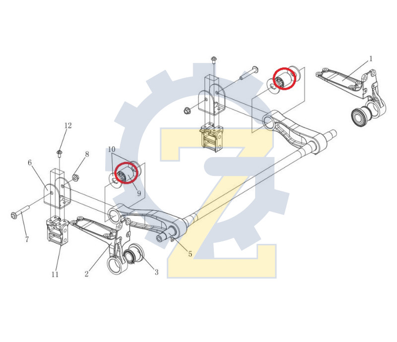 Втулка стабилизатора кабины задняя FAW J7
